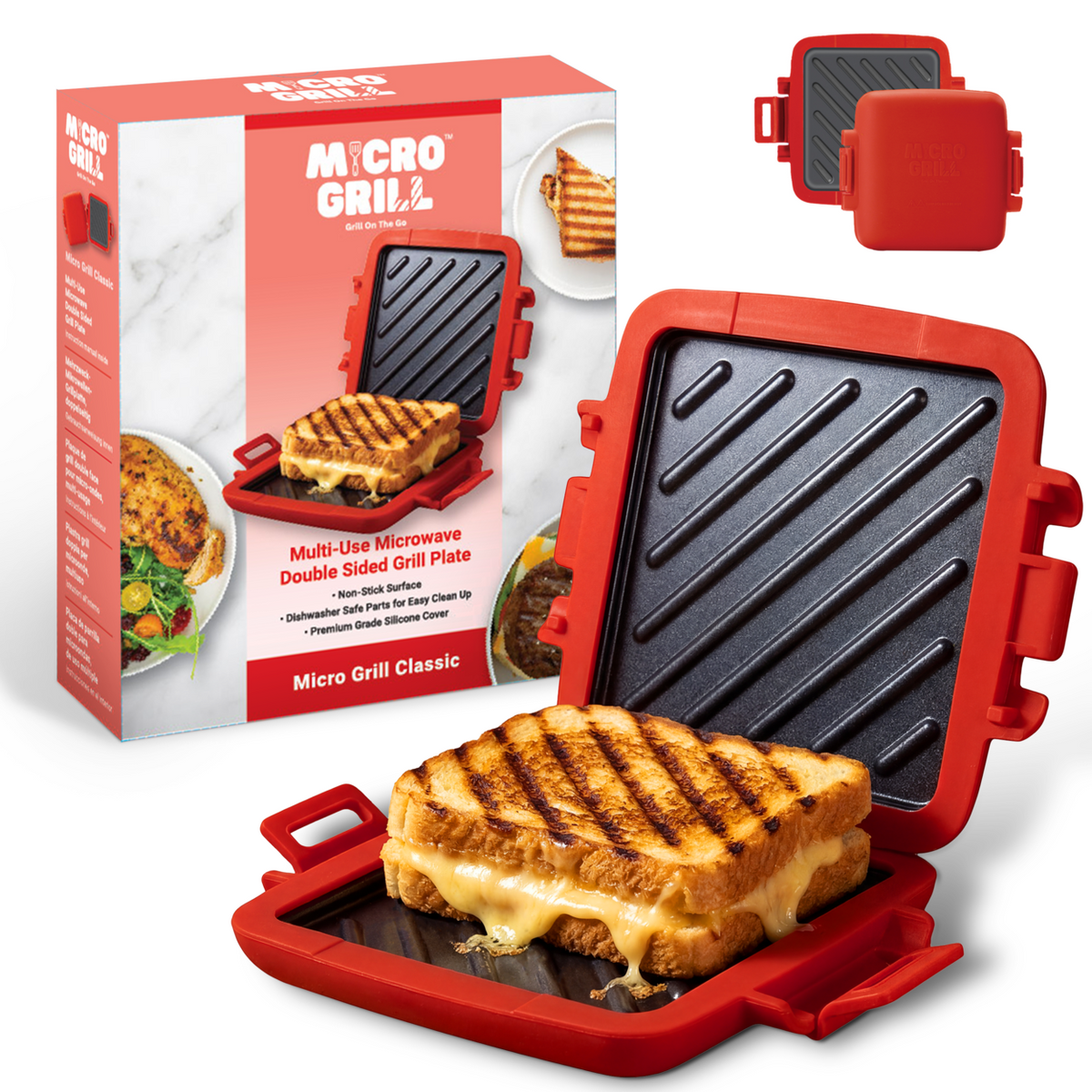 Micro Grill Classic microwave sandwich grill in Red