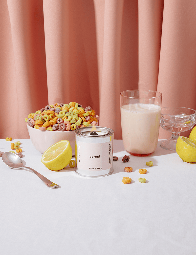 Cereal candle by Mala the Brand, citrus berry lemon scent