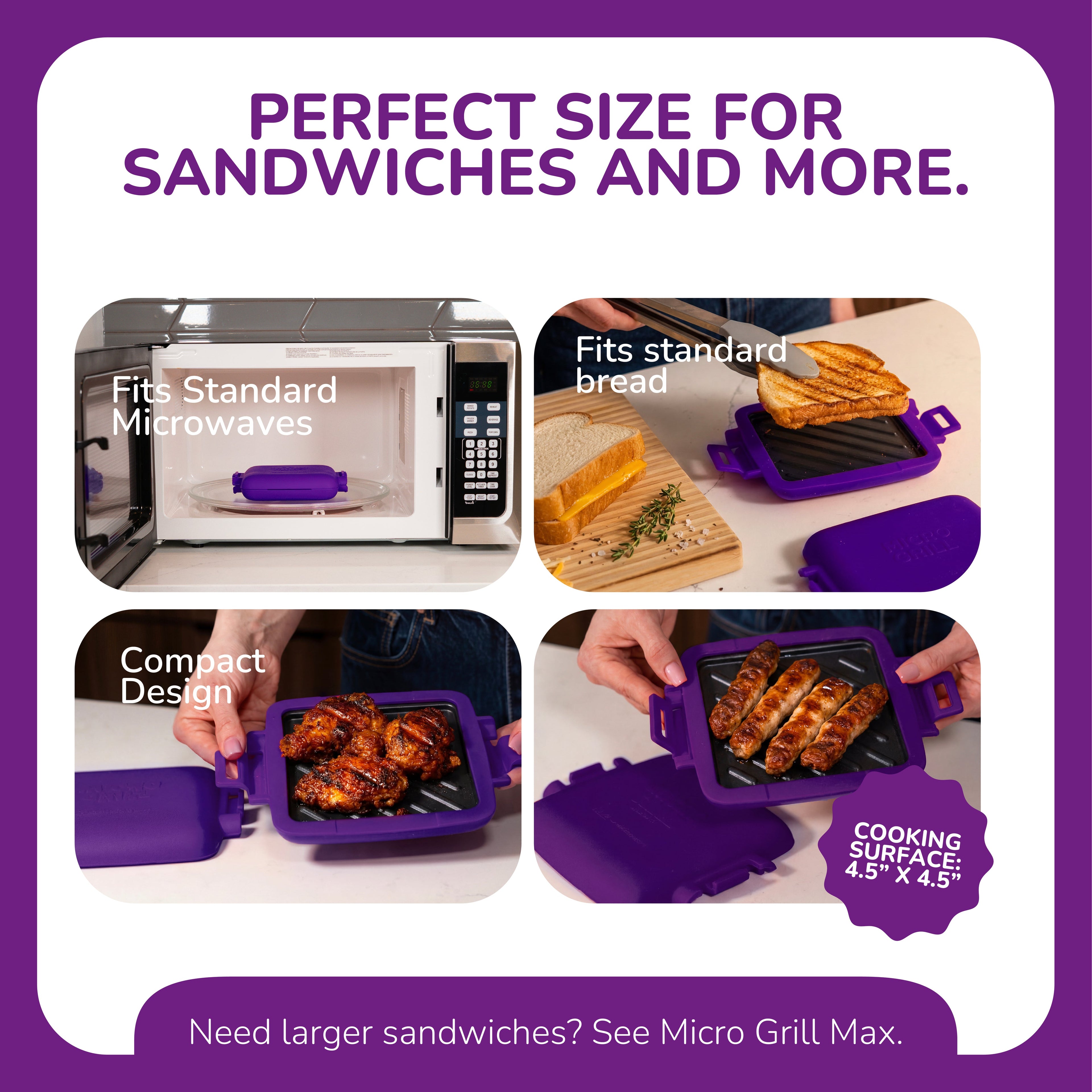 Micro Grill Classic microwave sandwich grill in use