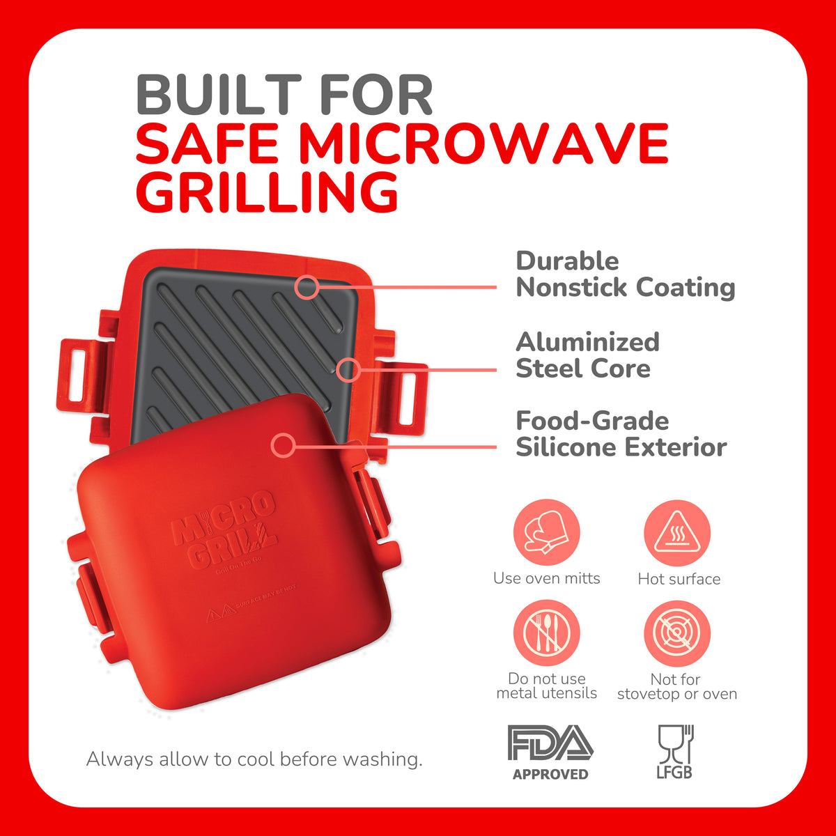 Micro Grill Classic microwave sandwich grill in use