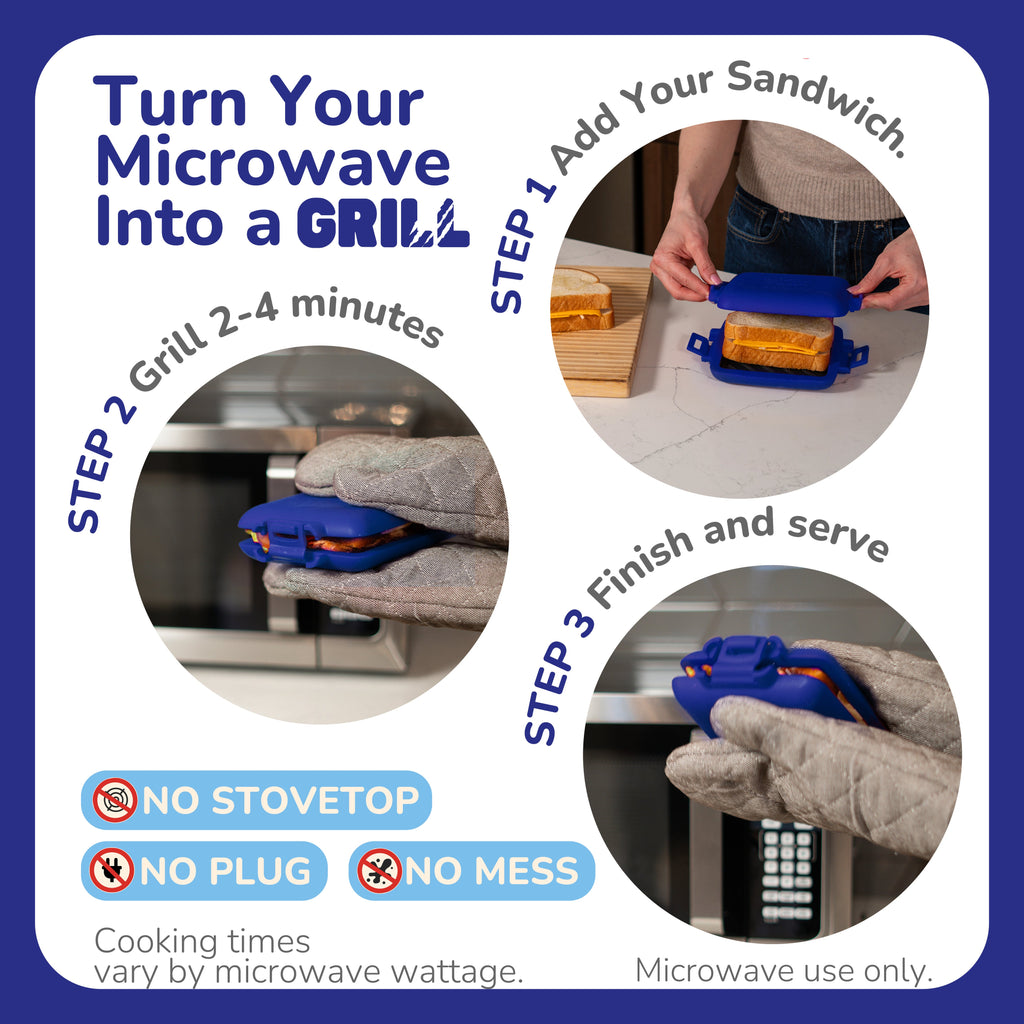 Micro Grill Classic microwave sandwich grill in use