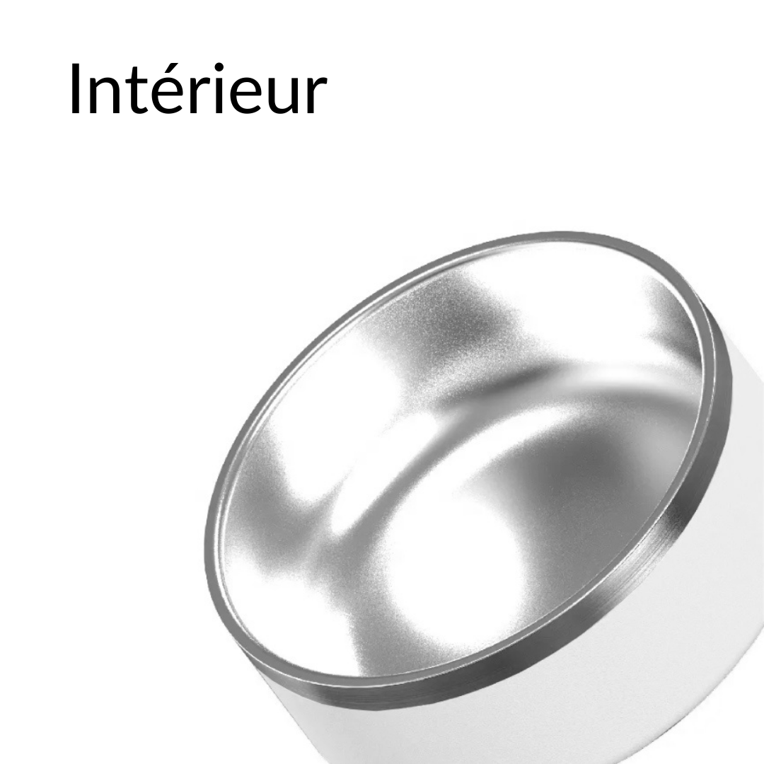 Gamelle personnalisée pour chien et chat blanche